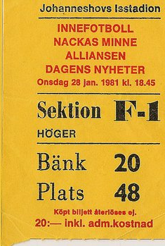 Onsdag 28 januari 1981  IFK Göteborg - AIK 0-2 (0-?)  Johanneshovs Isstadion, Stockholm