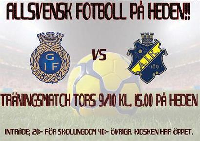 Torsdag 9 oktober 2008, kl 15:00  Gefle IF - AIK 1-2 (0-1)  Hedens IP, Strömsberg