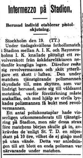 Tisdag 18 juli 1933  AIK - Reymersholms IK 8-2 (?-?)  Okänd arena, Okänd ort
